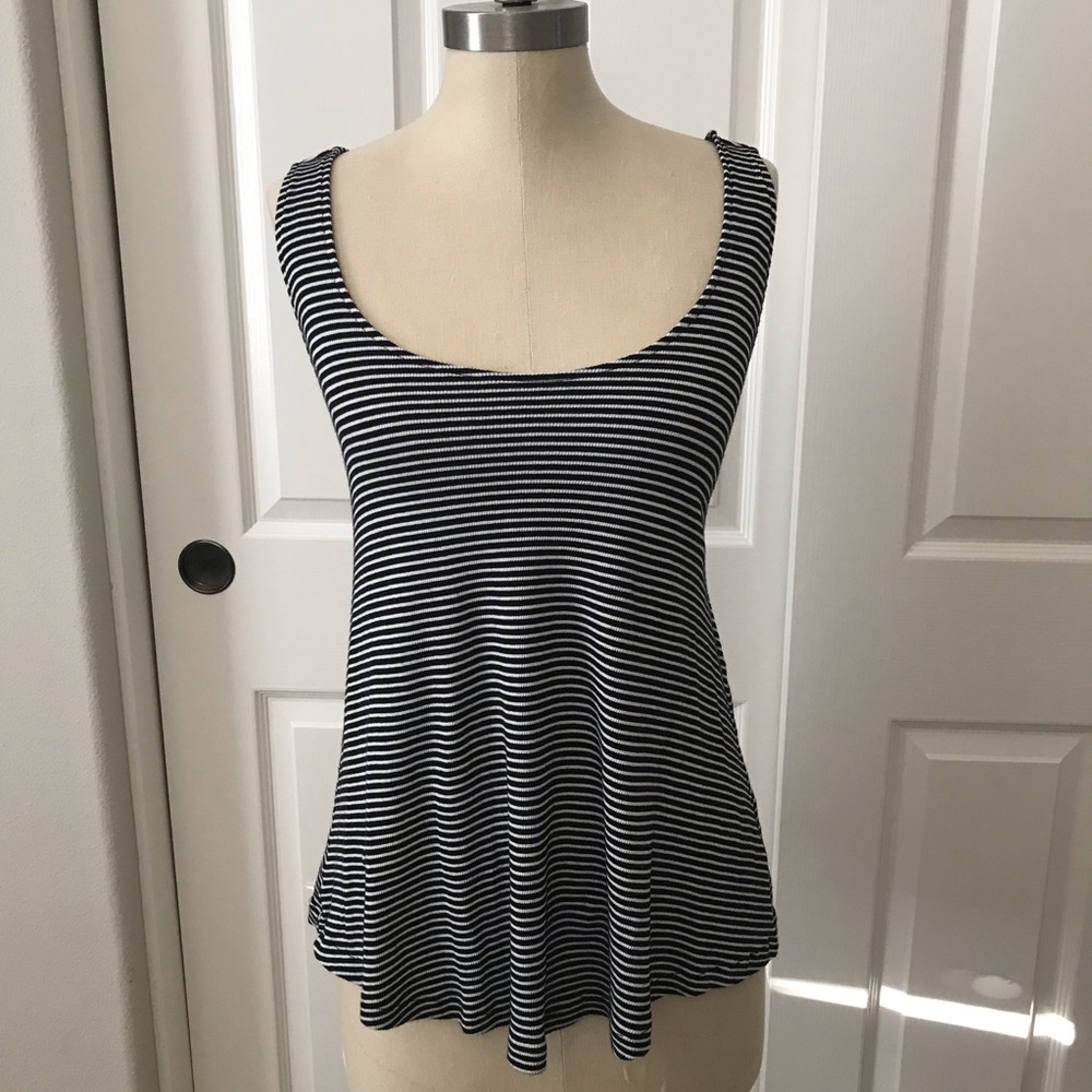Cupcakes and Cashmere Striped Ribbed Knit Tank